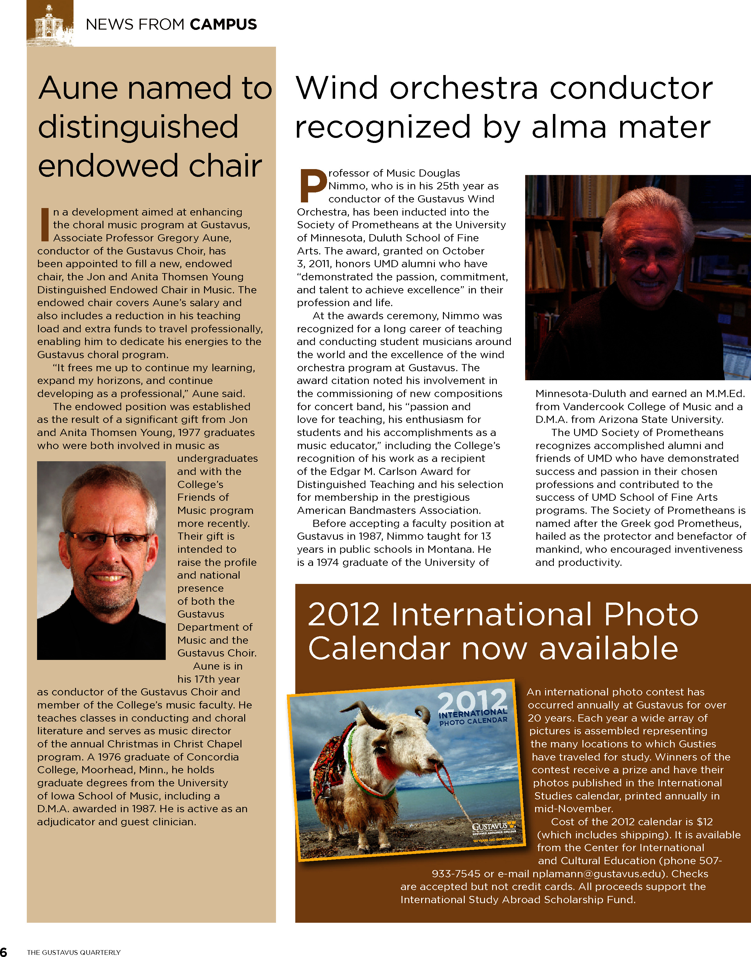 quarterly page