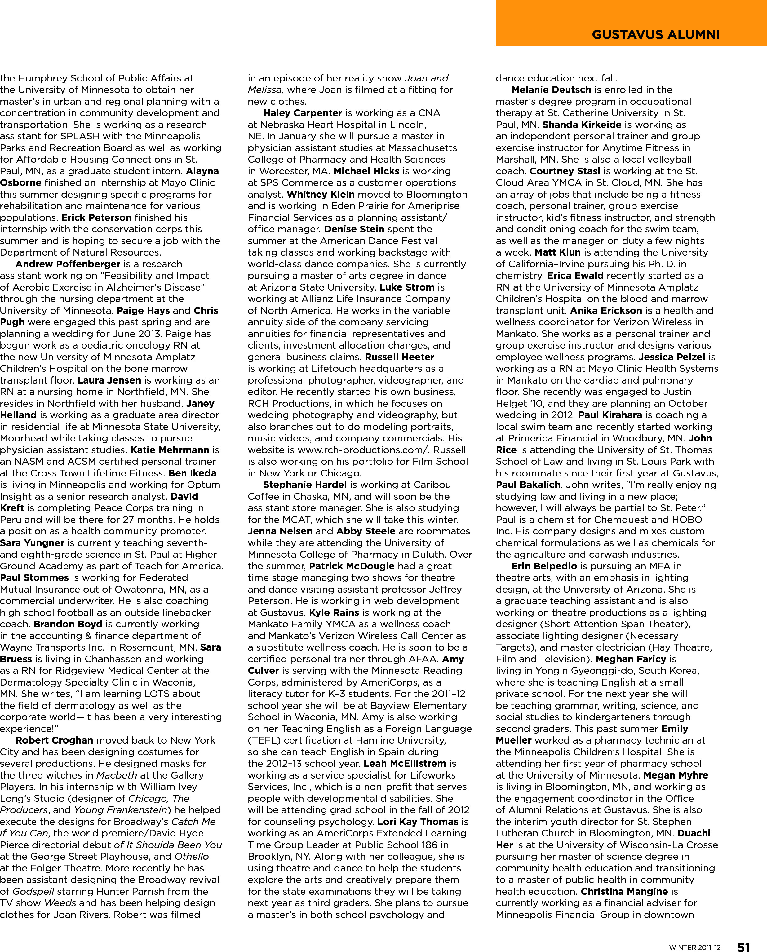 quarterly page