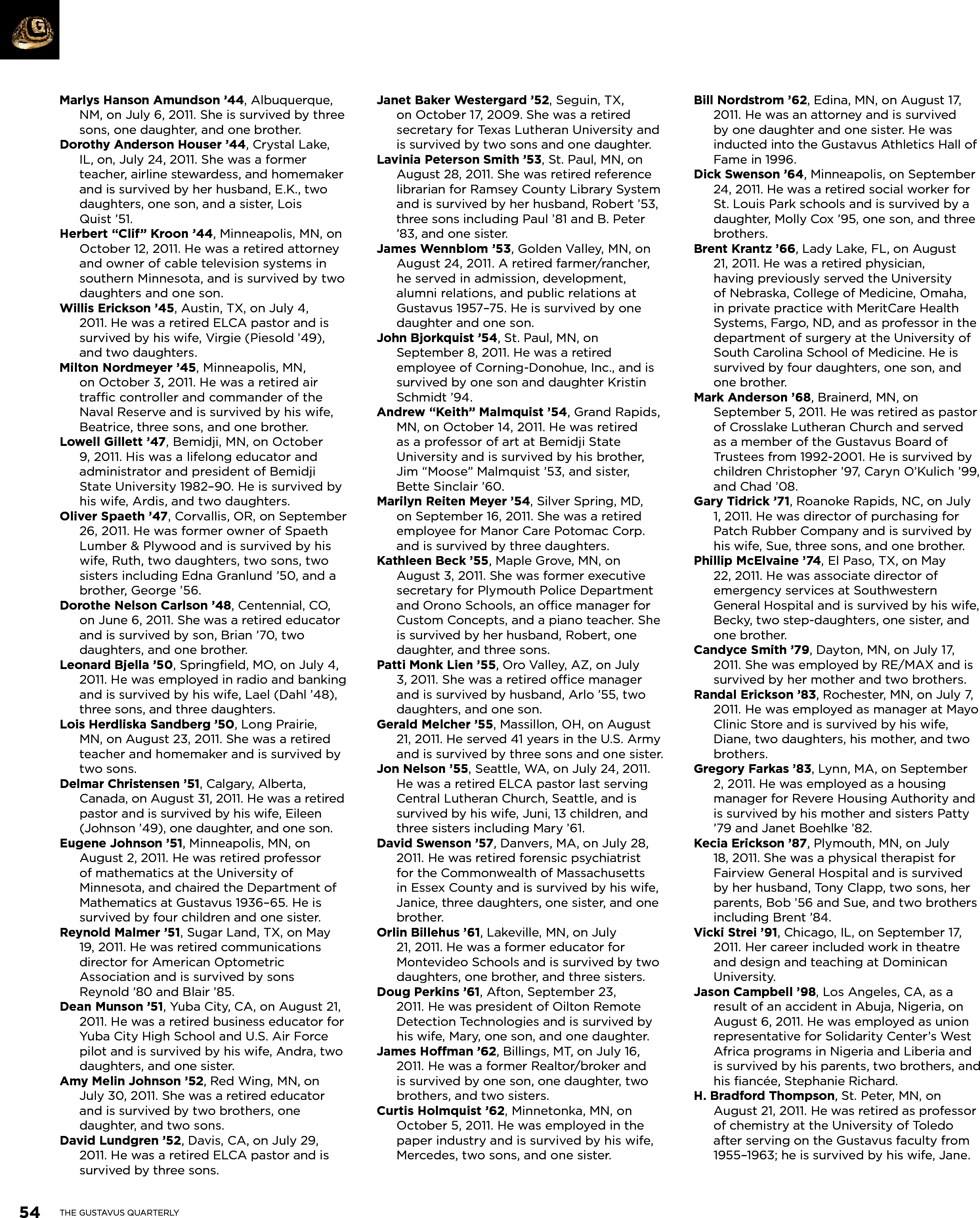quarterly page